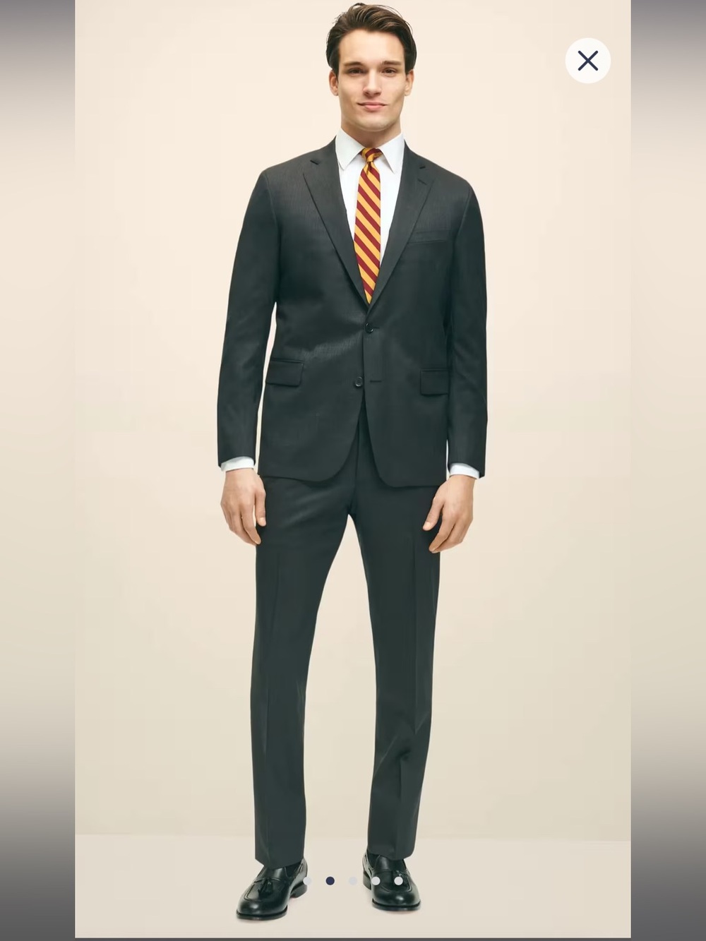 Brooks Brothers 1818 Fitzgerald Classic Wool Suit, Light Gray, 38S